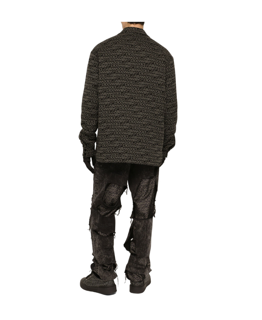 Dolce & Gabbana Straight-leg Jeans With Silk Twill Interior In Black