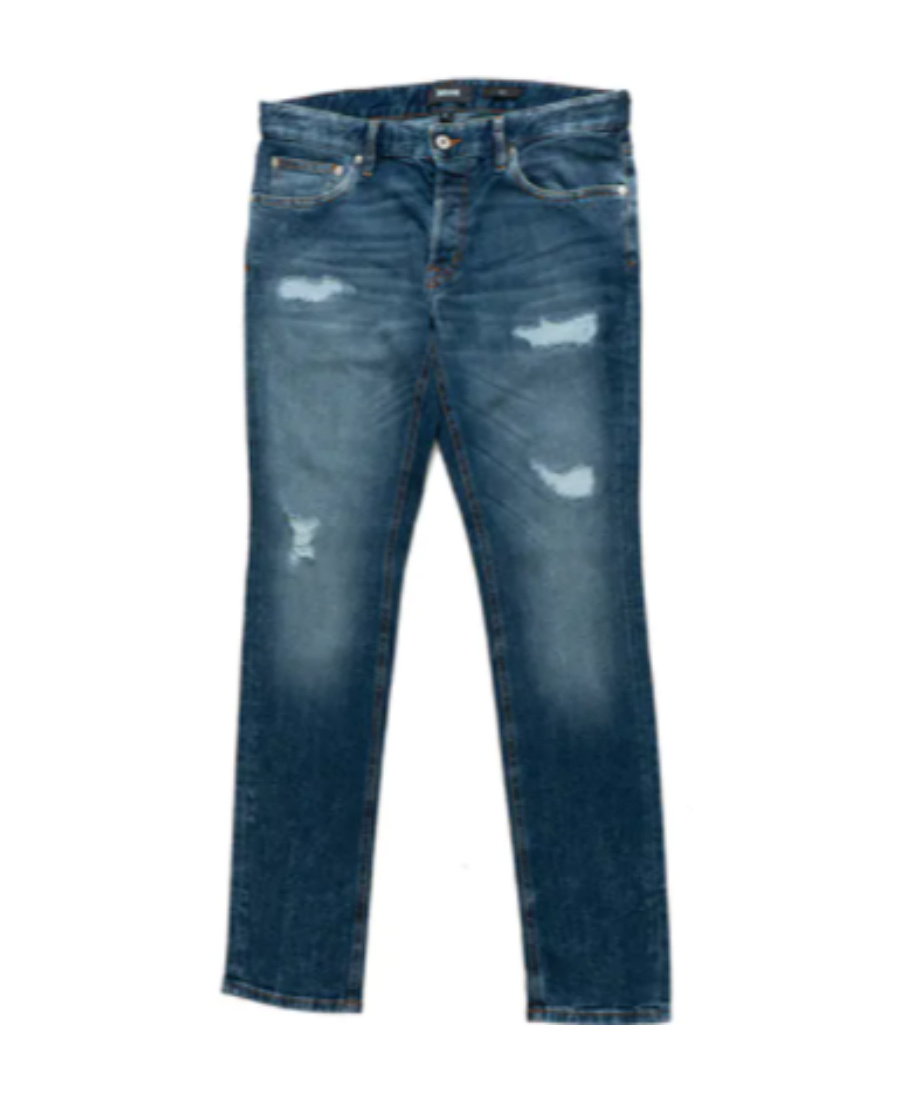 Just Cavalli Logo Straight Jeans In Blue