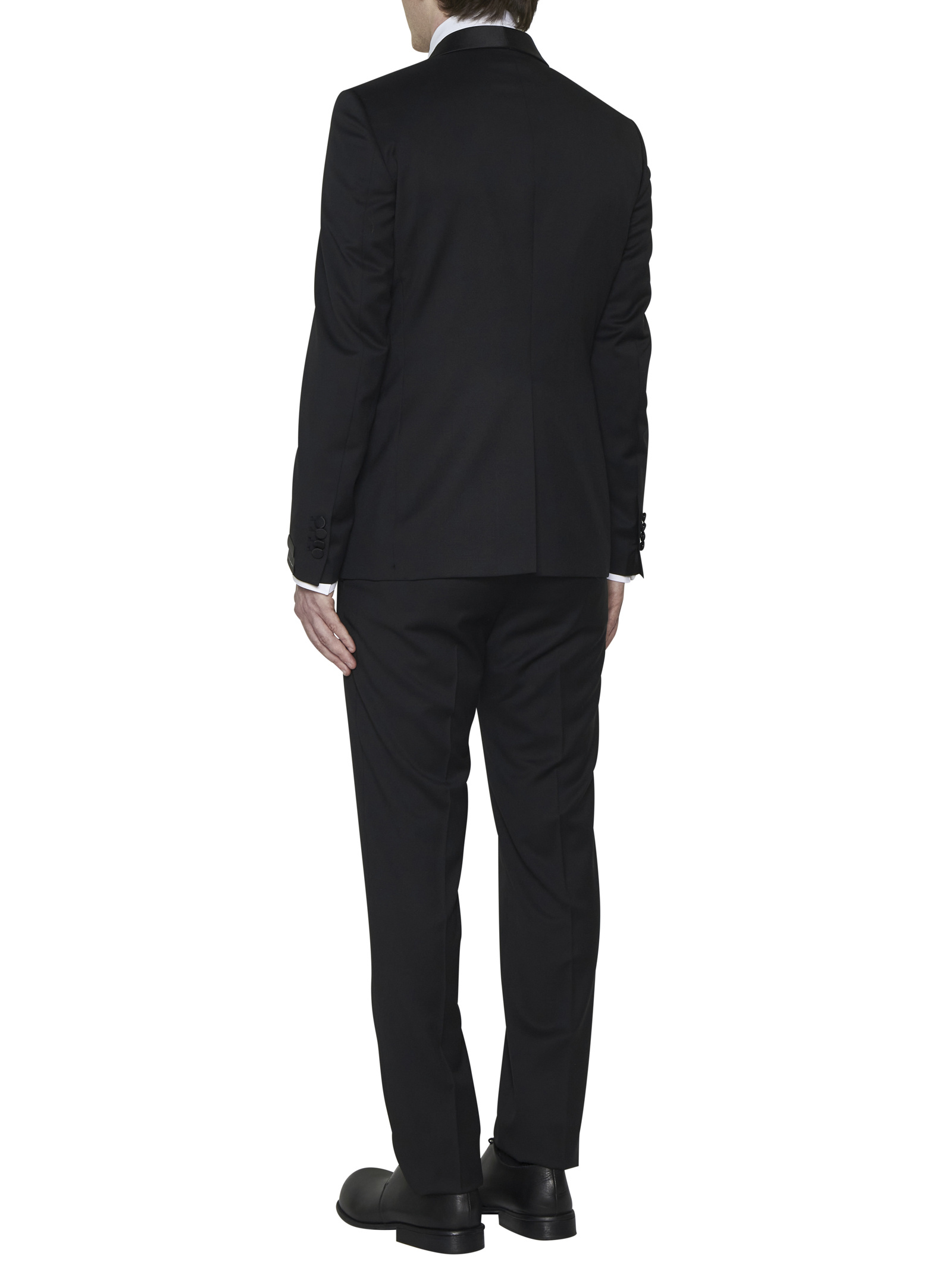 Tagliatore Long-sleeved Suit In Black