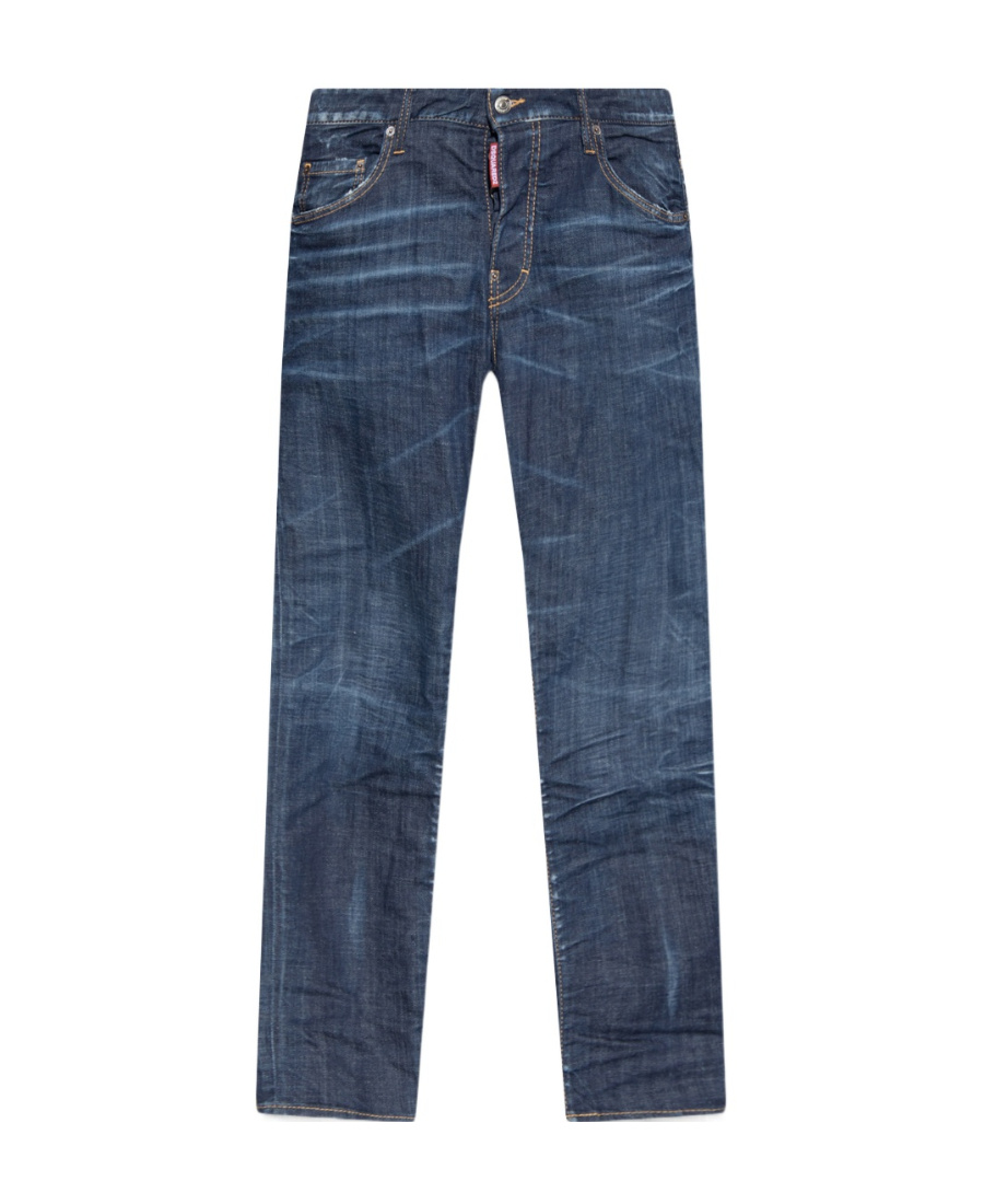 Dsquared2 Low-rise Distressed Jeans In Blue