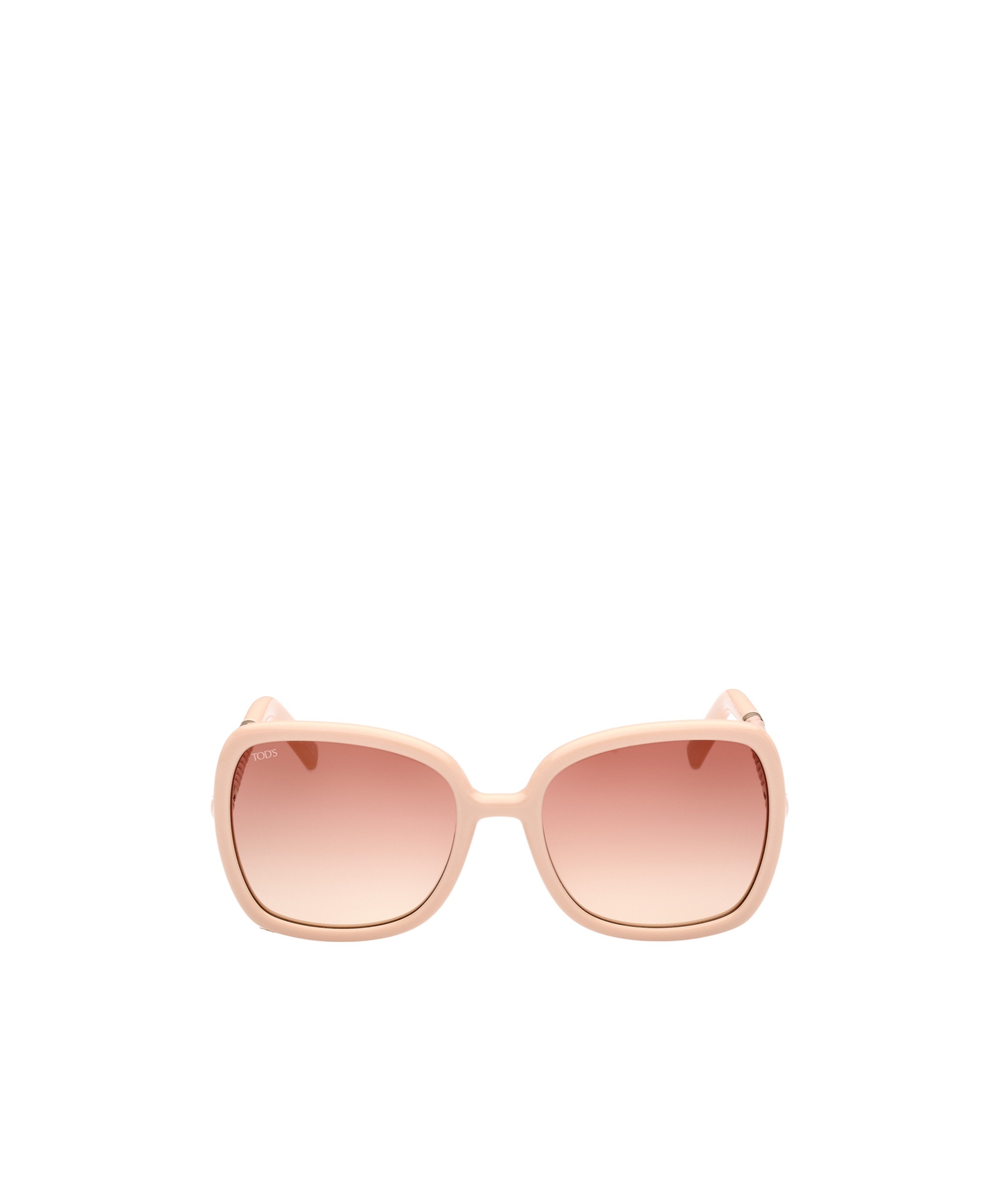 Shop Tod's Geometric Frame Sunglasses In Nude