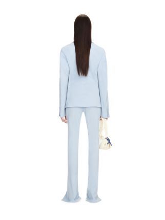 Off-white Notched-lapels Single-breasted Blazer In Blue