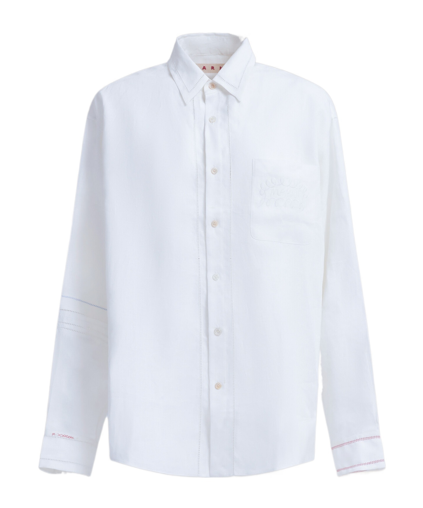 Marni Lace-embroidered Shirt In White