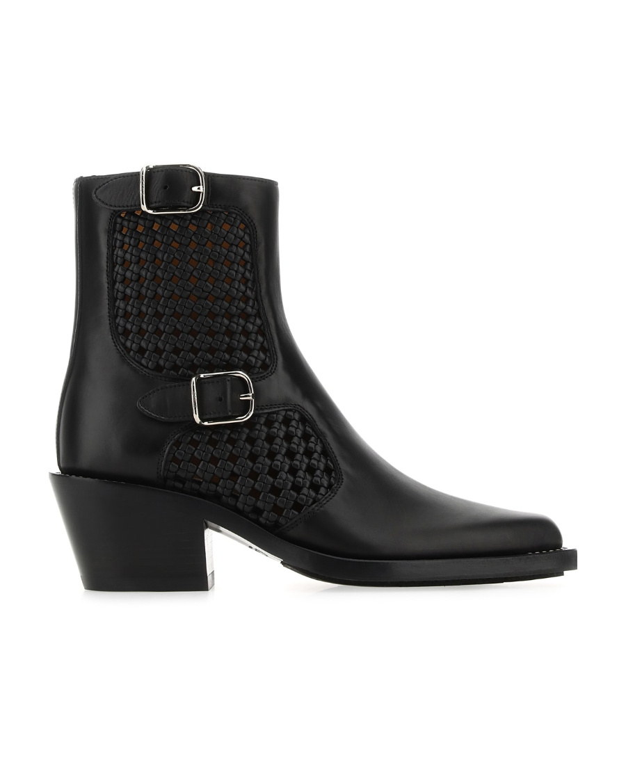 Chloé Logo Boots In Black