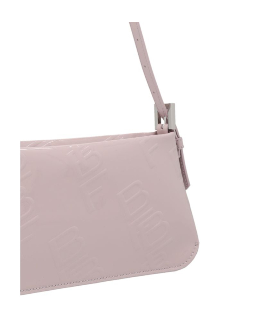 By Far Dulce Logo Embossed Shoulder Bag In Nude
