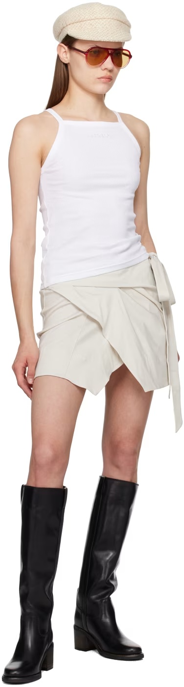 Isabel Marant Sleeveless Ribbed Top In White