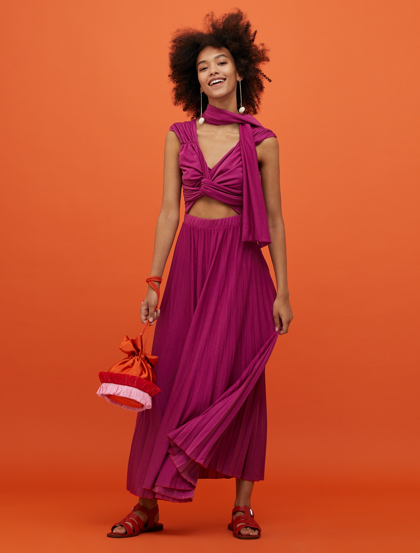Max & Co Maybe Dress In Purple