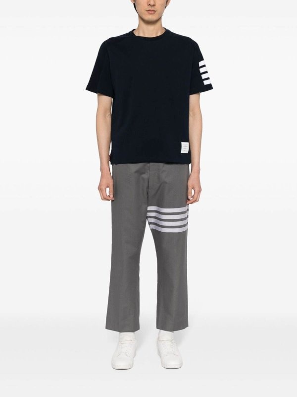 Thom Browne Item O-neck Short-sleeved T-shirt In Black