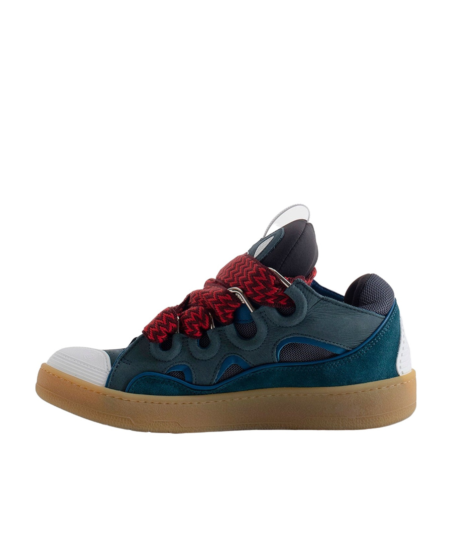 Lanvin Logo-patch Low-top Sneakers In Green