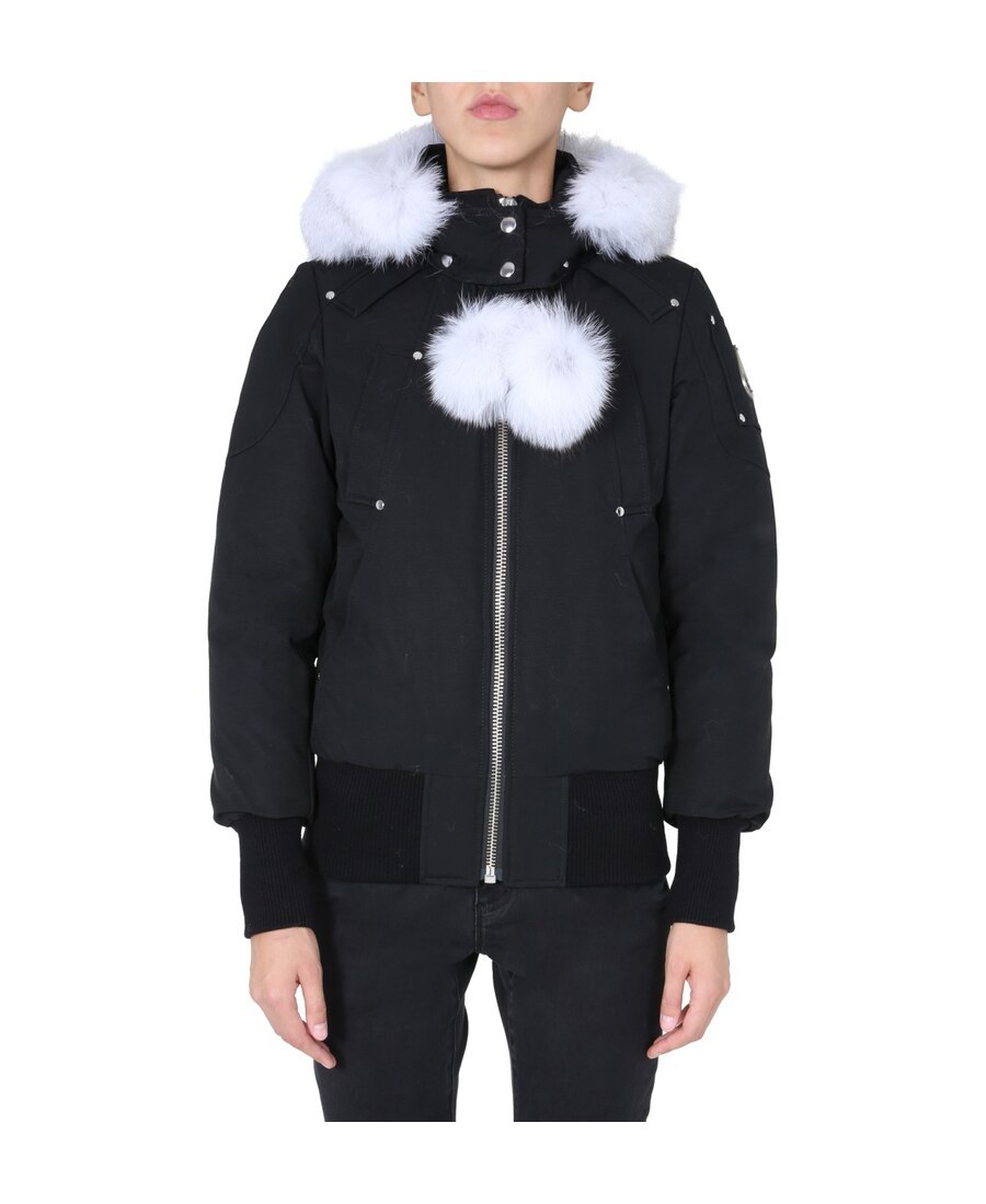 Moose Knuckles Debbie Womens Bomber Jacket In Black
