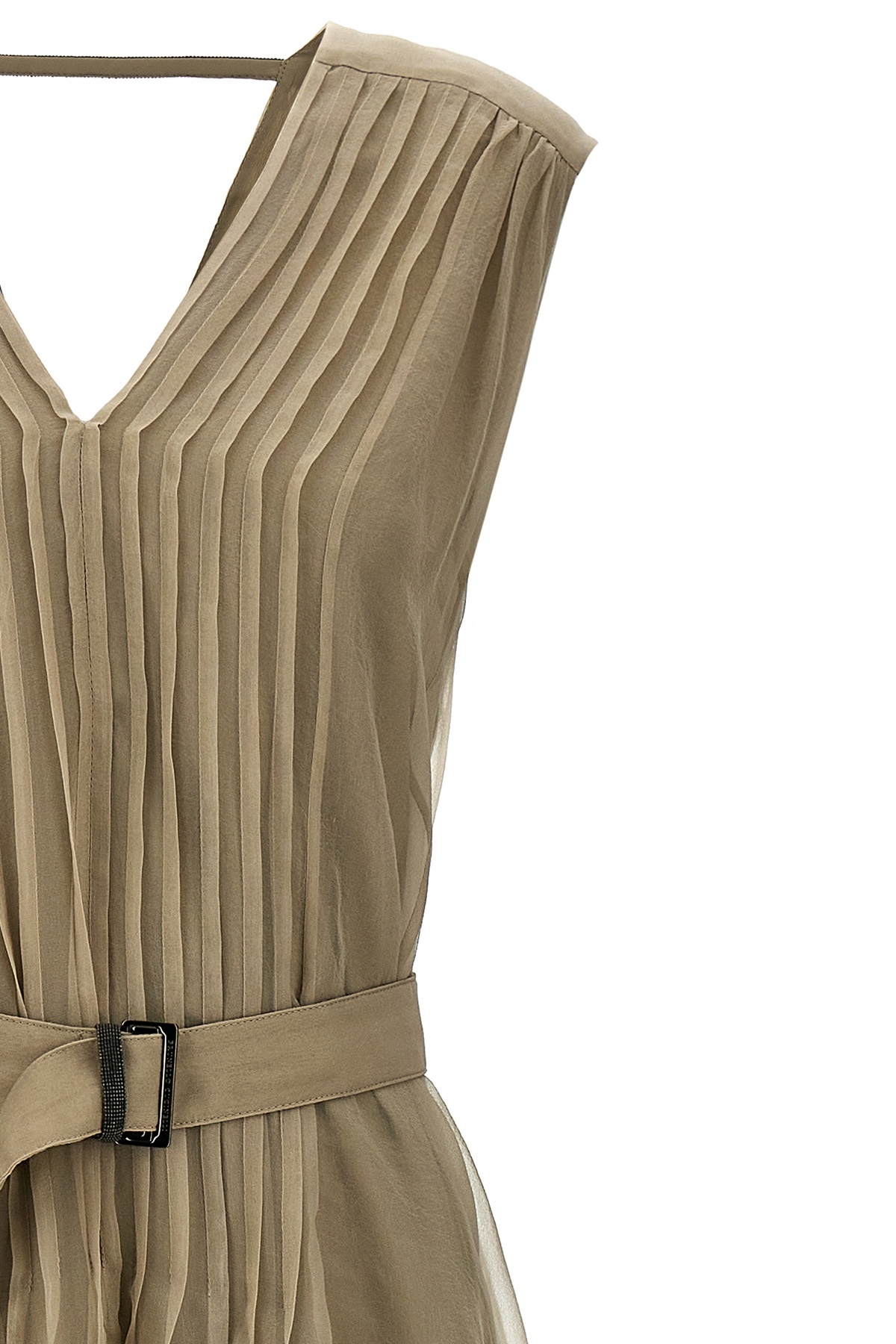 Shop Brunello Cucinelli Silk Dress In Multicolor