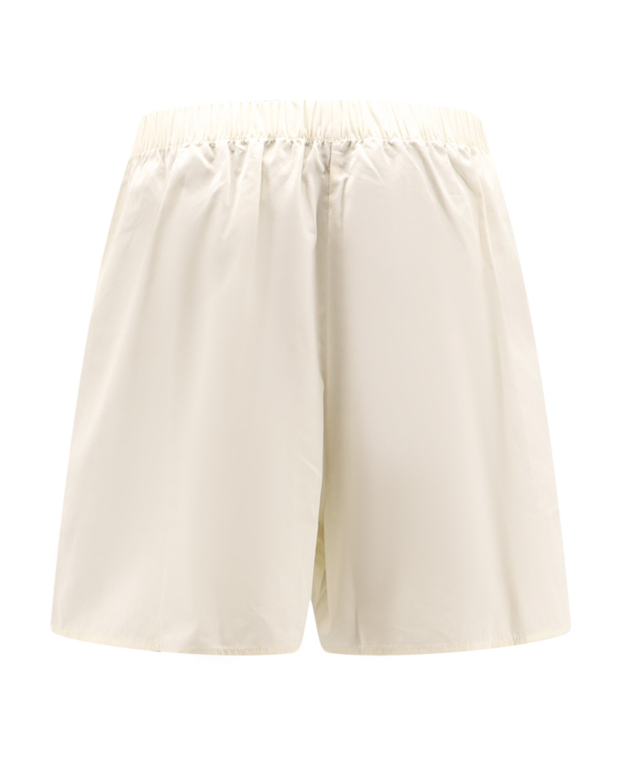 Miu Miu Logo Embroidered Shorts In White