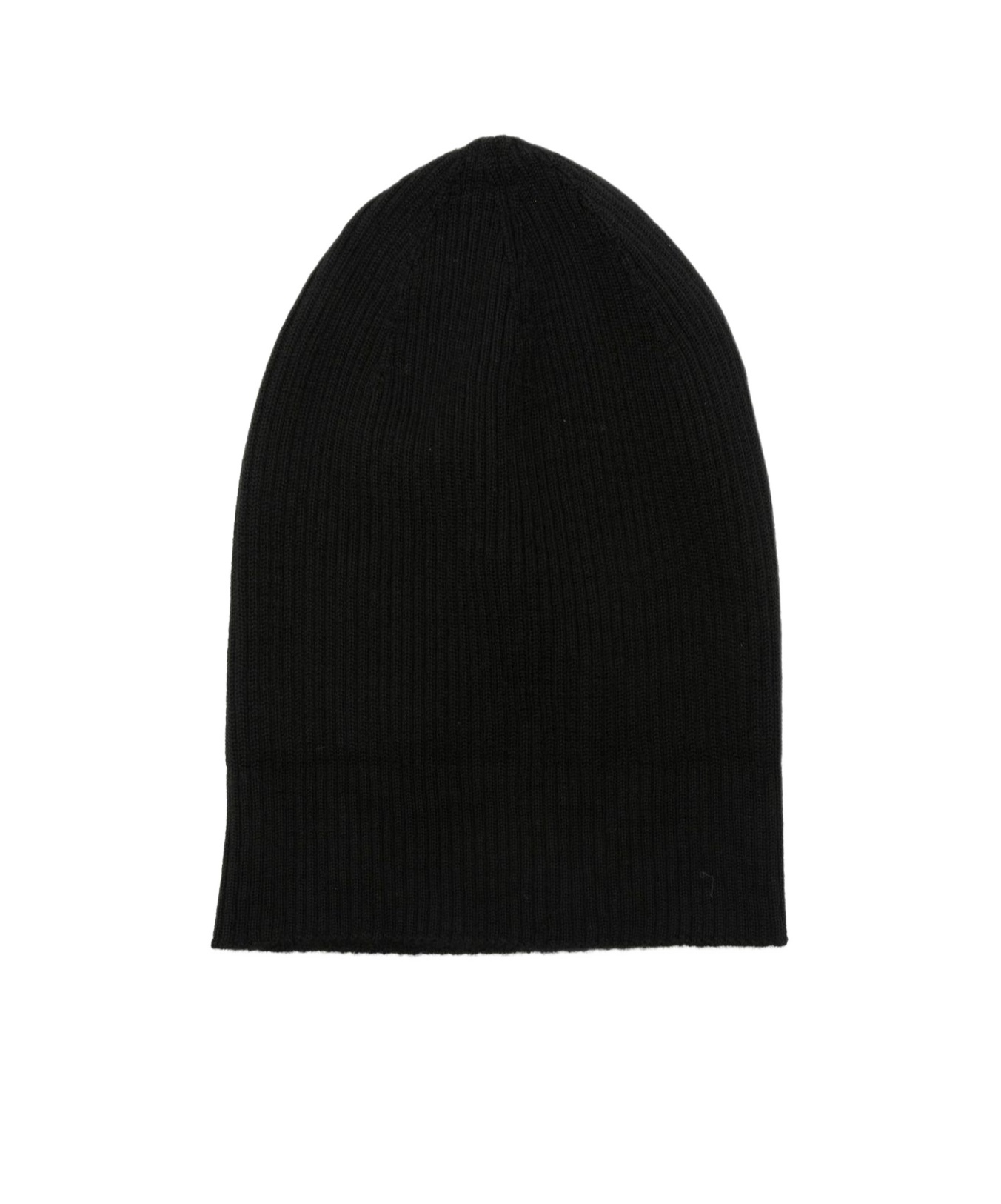 Rick Owens Ribbed Wool Beanie In Black