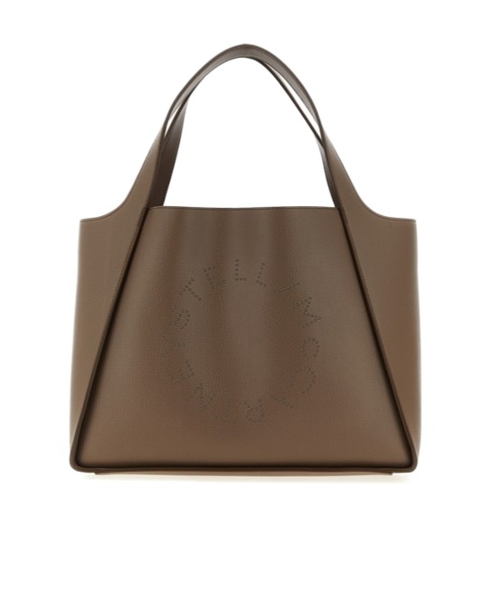 Stella Mccartney Logo-embellished Tote Bag In Brown