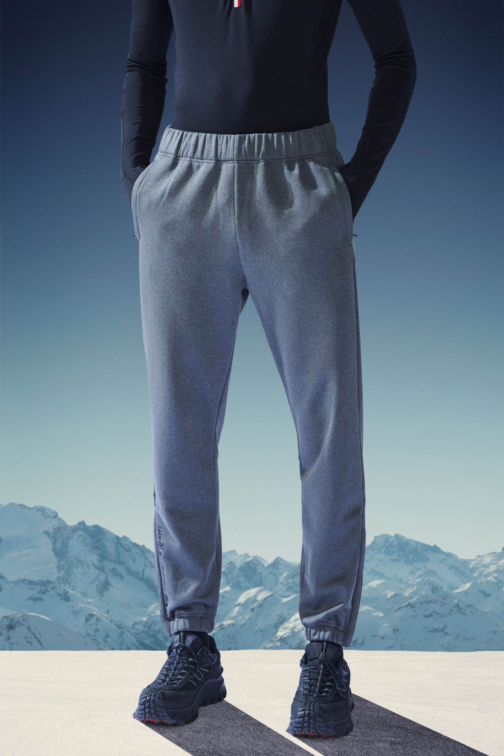 Moncler Logo-print Track Pants In Gray