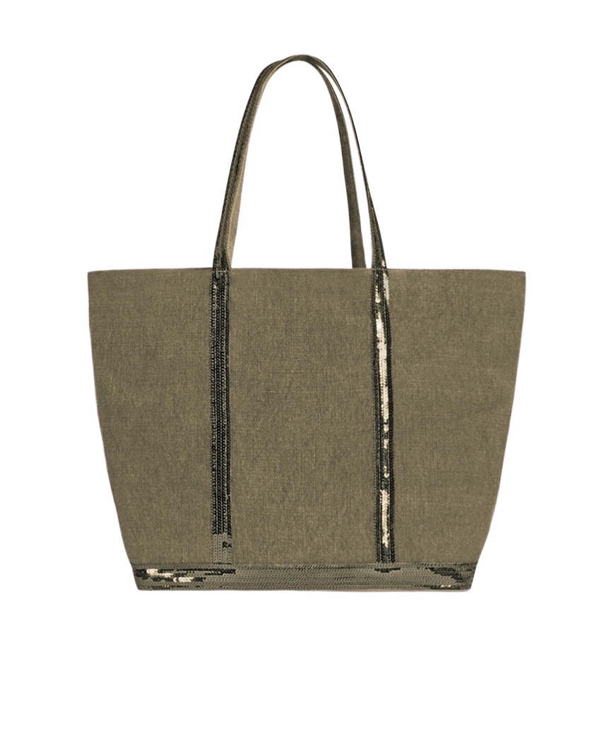 Vanessa Bruno Large Cabas Shoulder Bag In Green