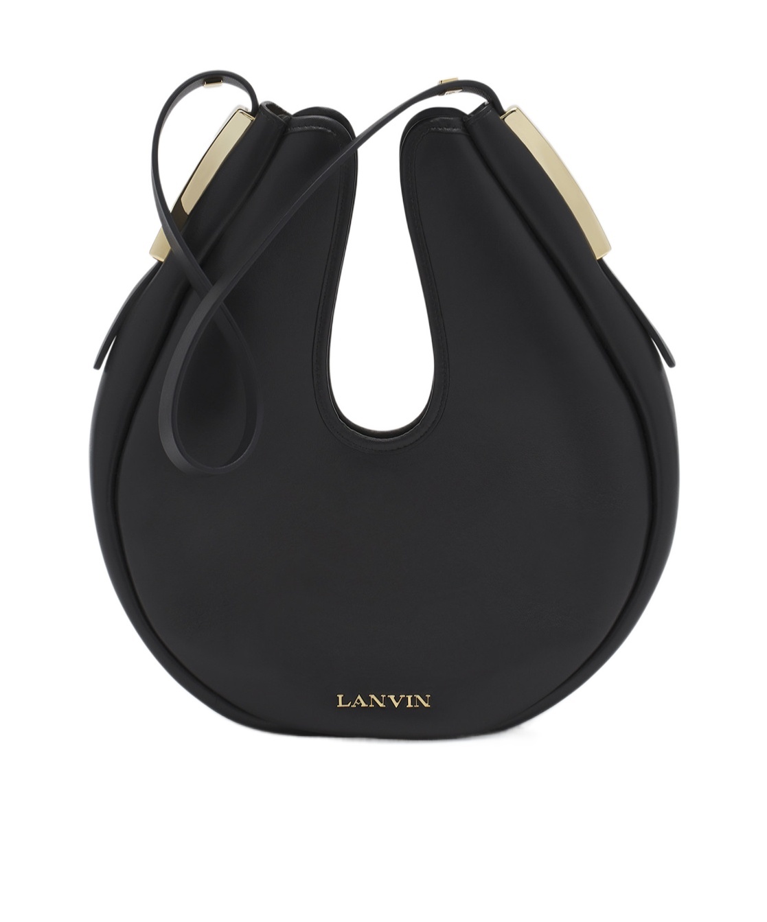 Shop Lanvin Logo-lettering Shoulder Bag In Black