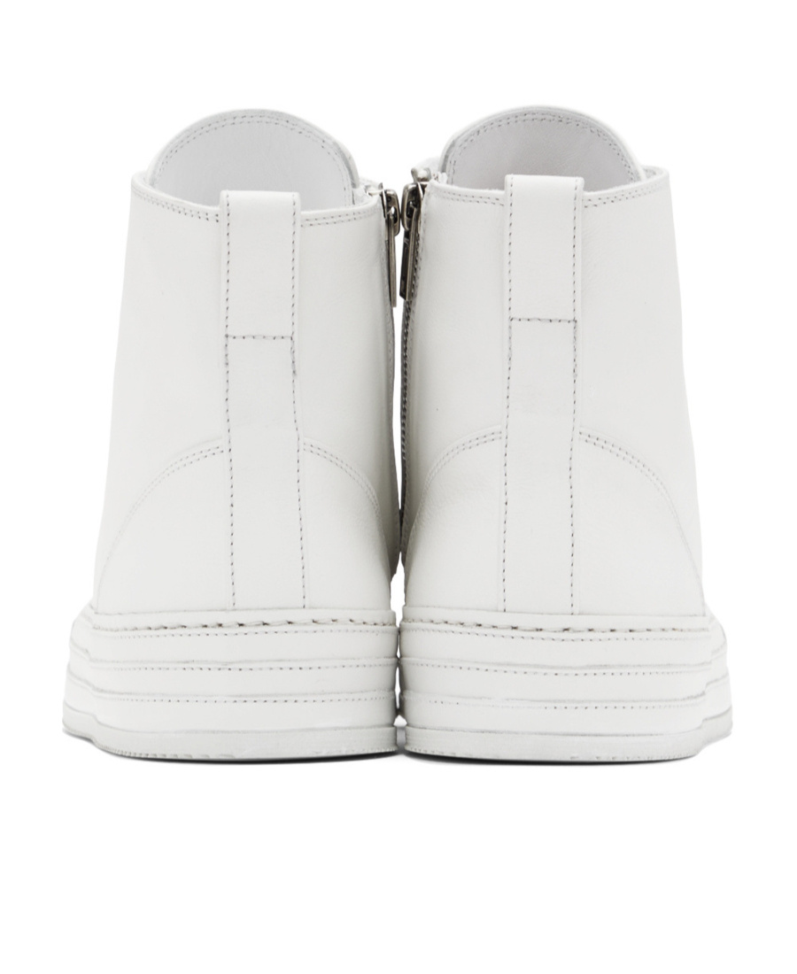 Ann Demeulemeester Man Sneakers White Size 7 Soft Leather In White