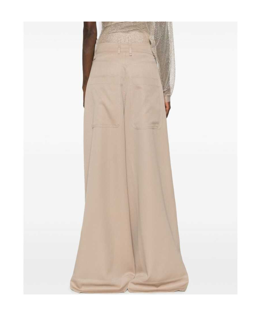 Shop Attico The Wide-leg Pleated Trousers In Nude