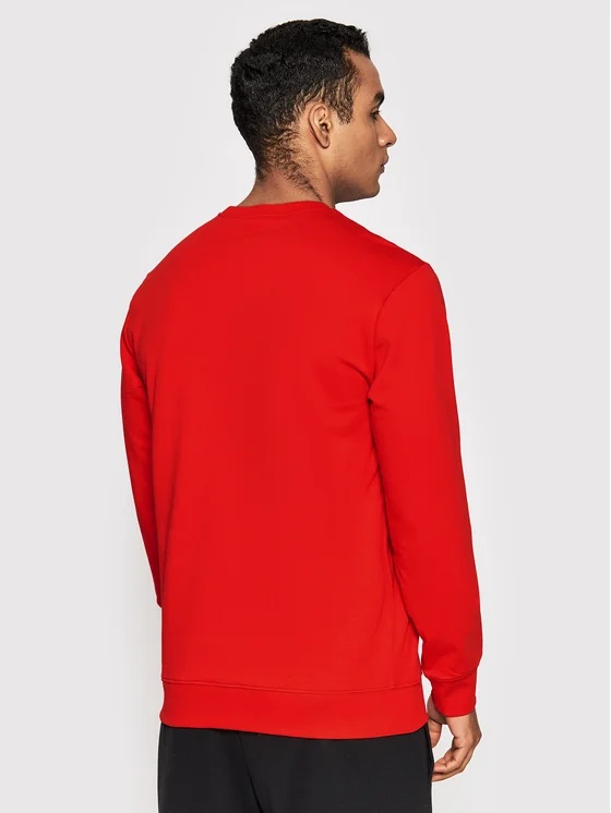 Ea7 Round-necked Logo Sweater In Red