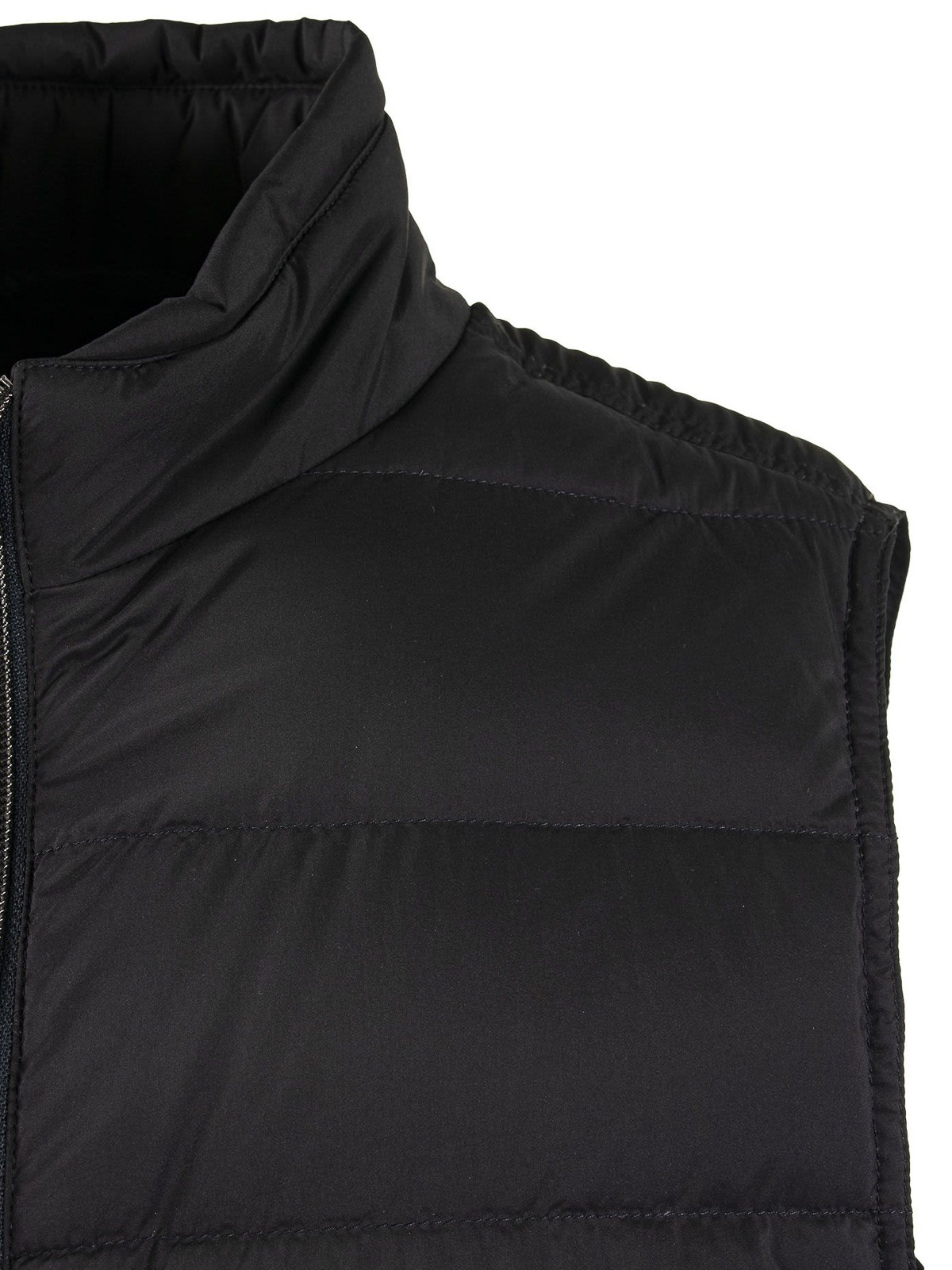 Herno Zipped Gilet Jacket In Black