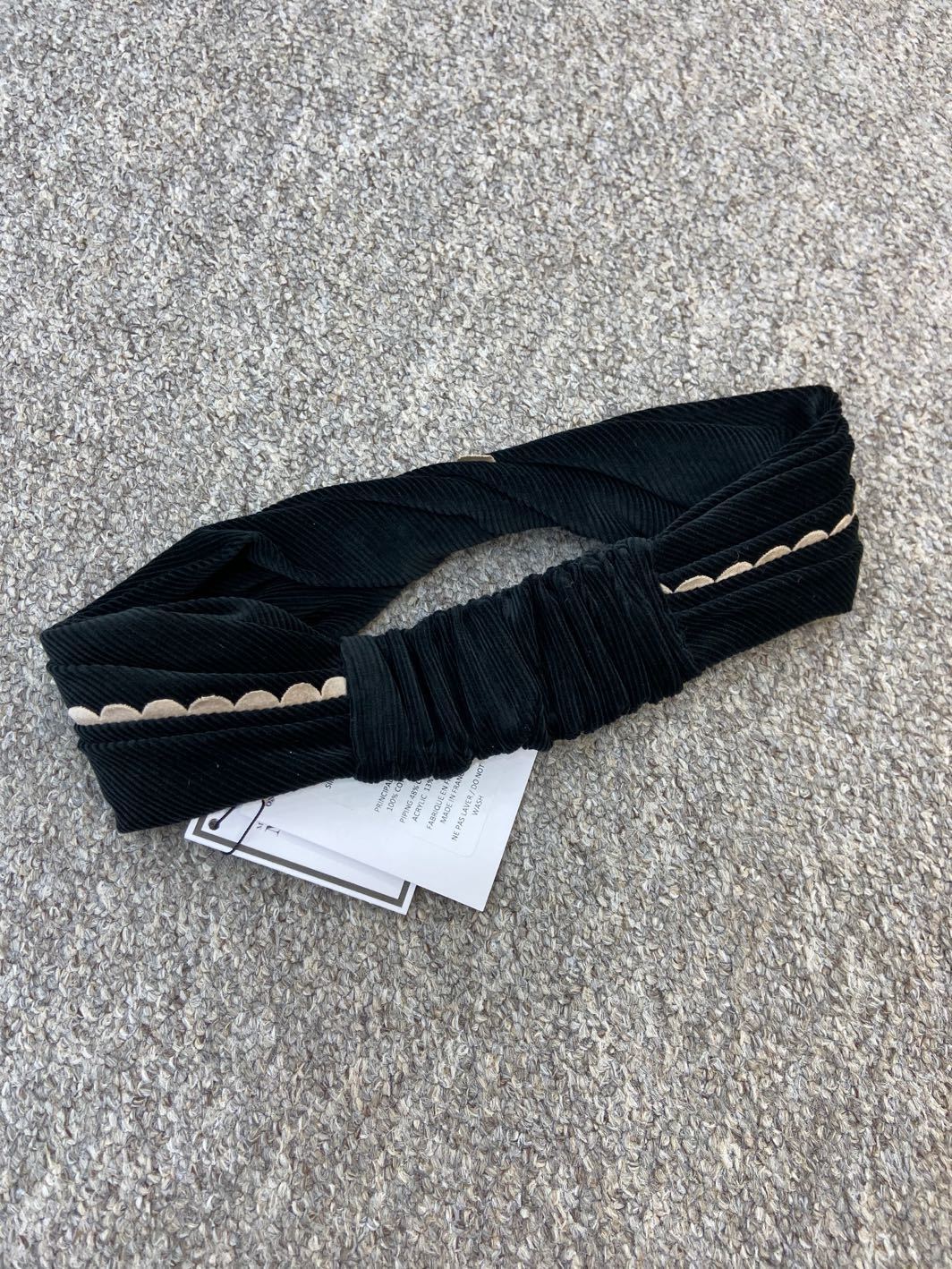 Maison Michel Logo Patch Hair Band In Black