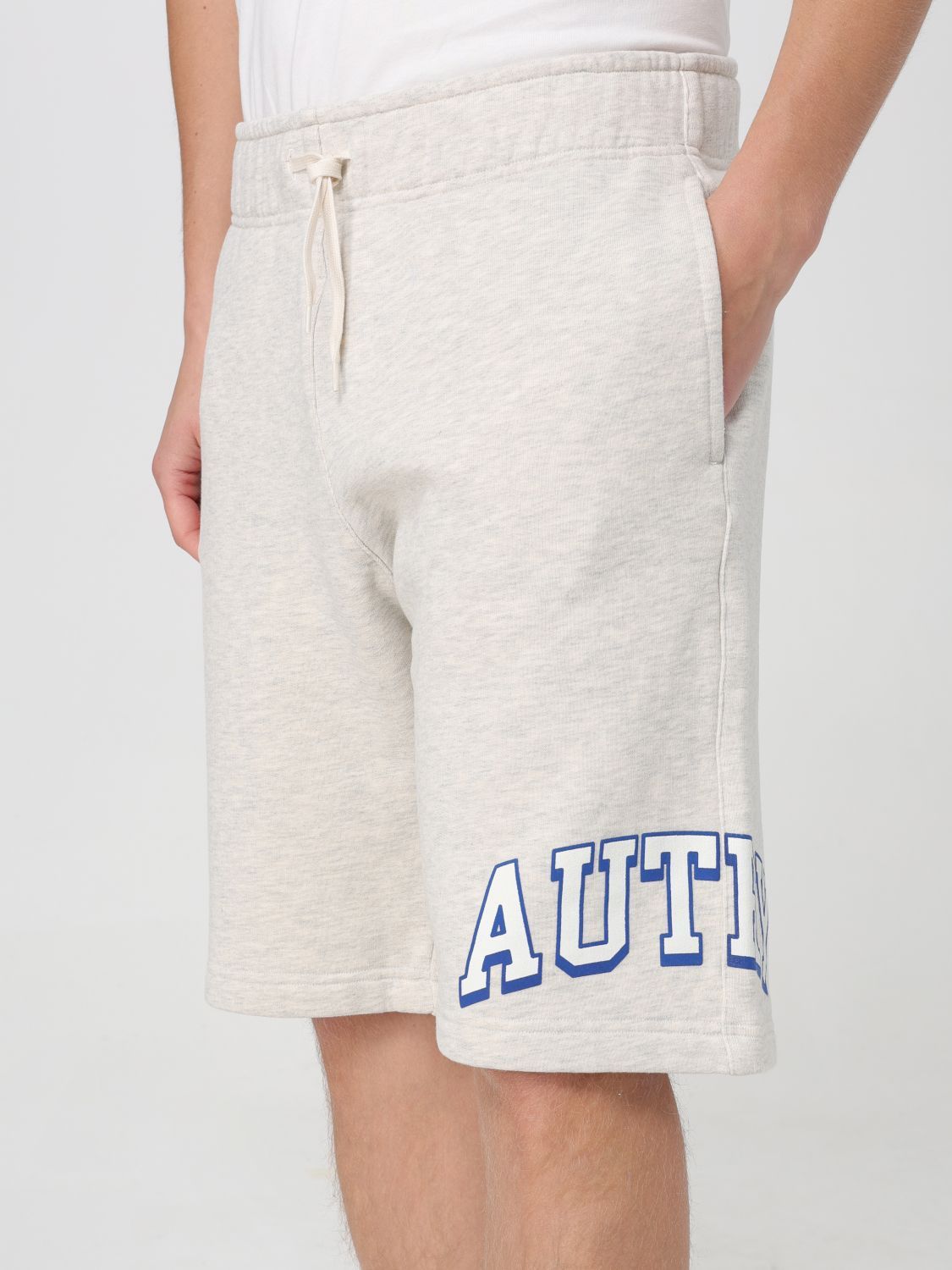 Autry Logo Printed Drawstring Shorts In White