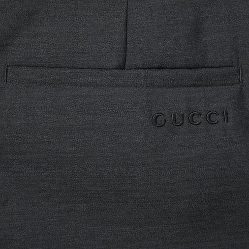 Gucci Oversize Low Waist Wool Pant In Multi
