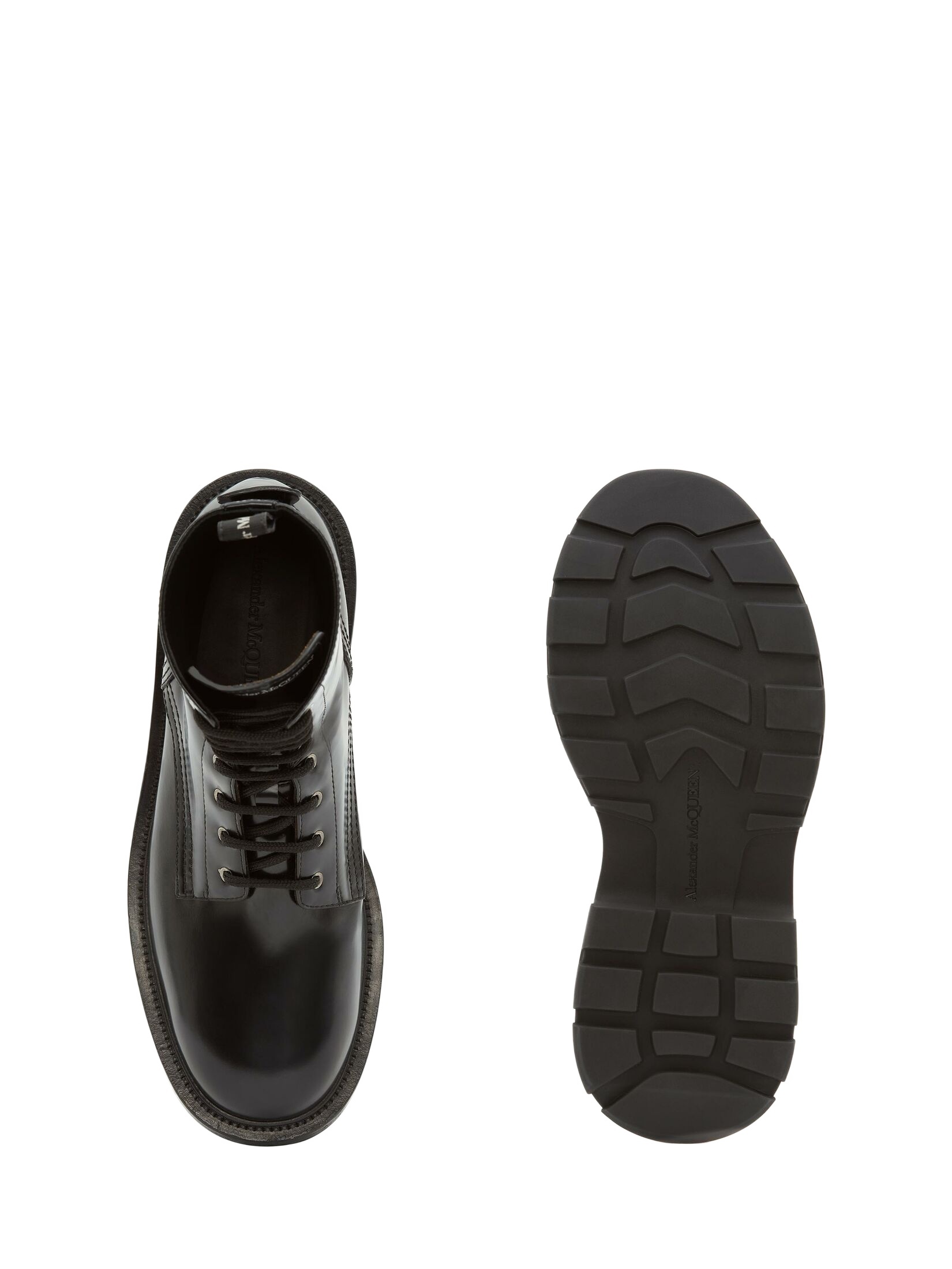 Alexander Mcqueen Leather Boot In Black