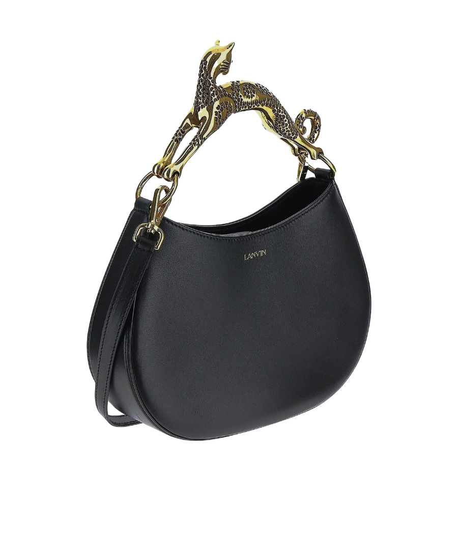 Shop Lanvin Logo Shoulder Bag In Black