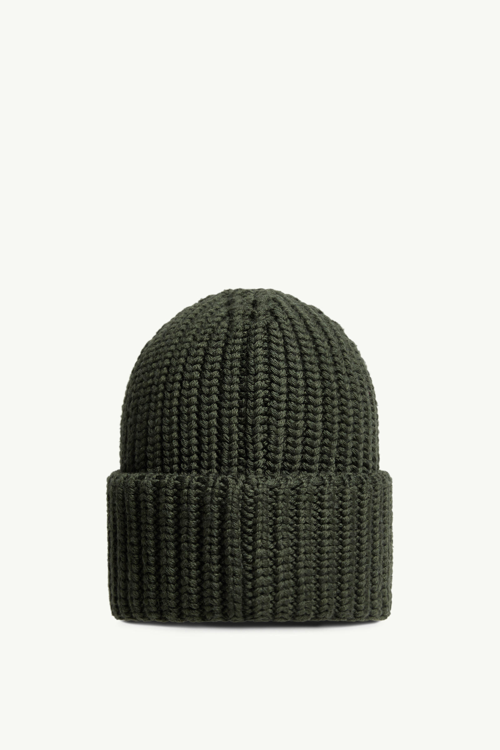 Moncler Logo Wool Beanie In Green