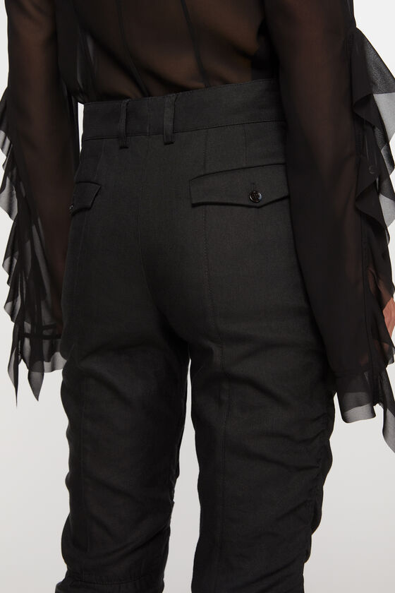 Acne Studios Mid-waist Flared Trousers In Black