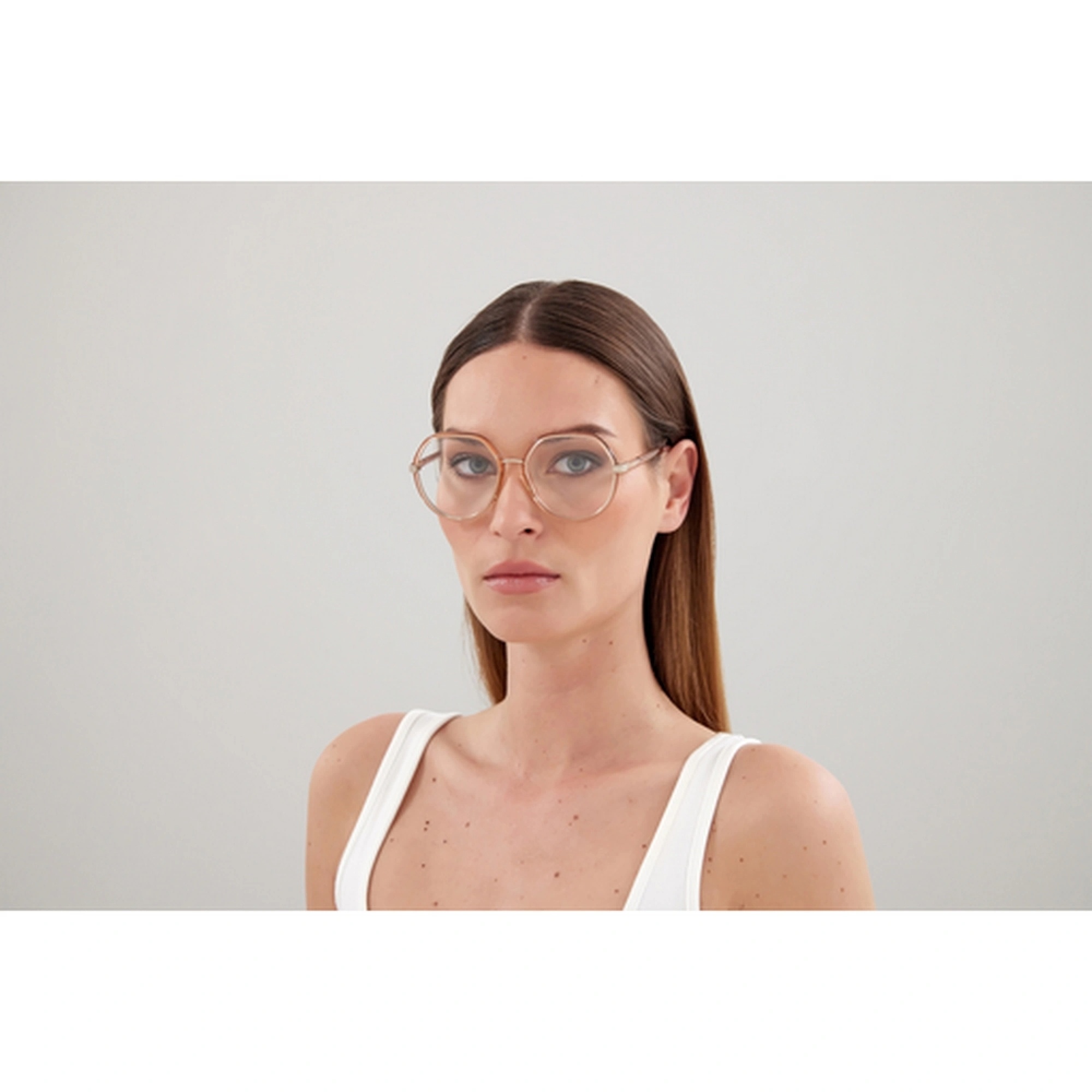 Chloé Oversized Round Glasses In White