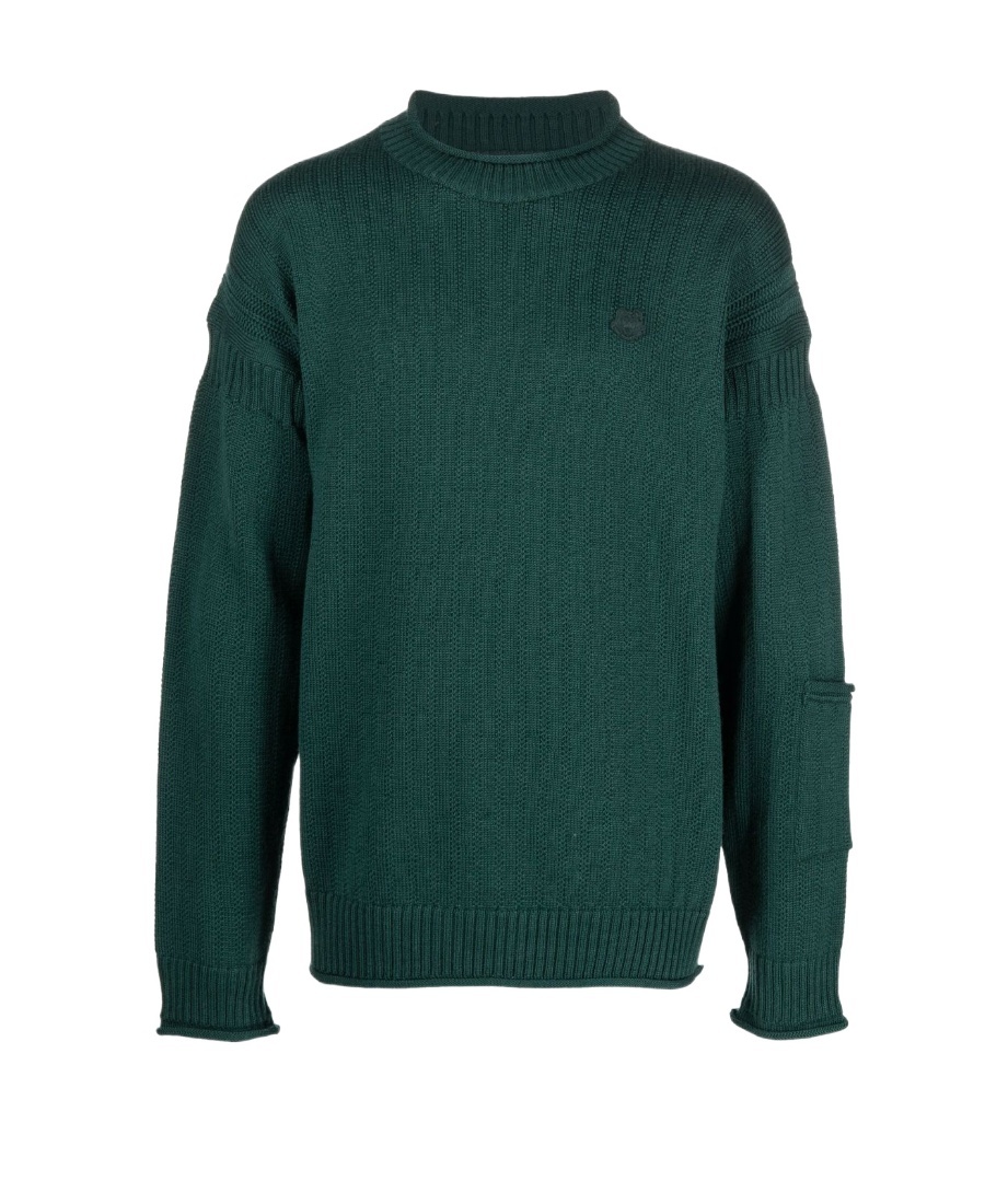 Kenzo Wool-knit Jumper In Green