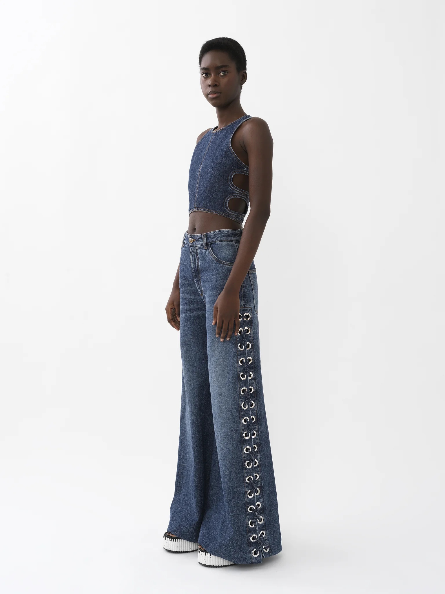 Chloé Wide-legged Jeans In Blue