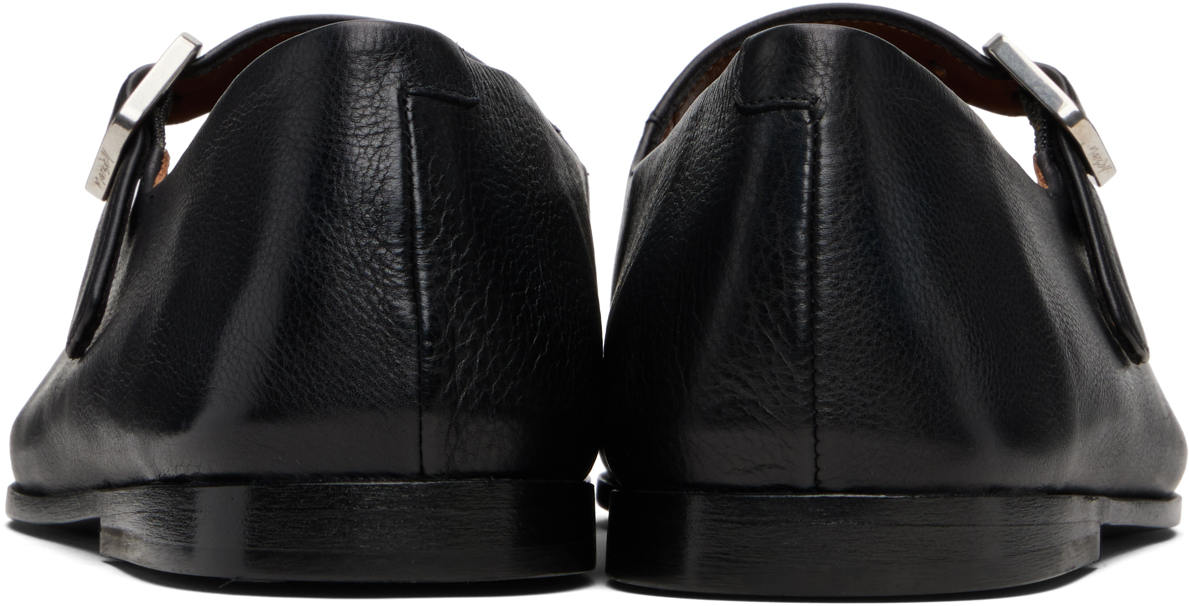 Marsèll Scivolo Leather Ballet Flats In Black