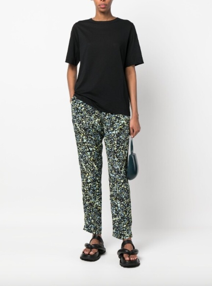 Dries Van Noten Patterned Casual Pants In Black