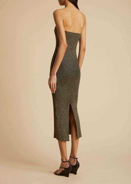 Khaite Rumer Midi Dress In Green