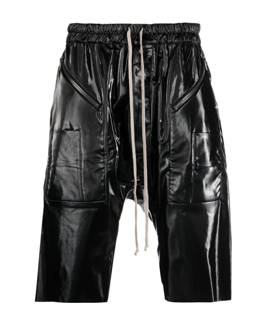 Rick Owens Drkshdw Drawstring Drop-crotch Shorts In Black