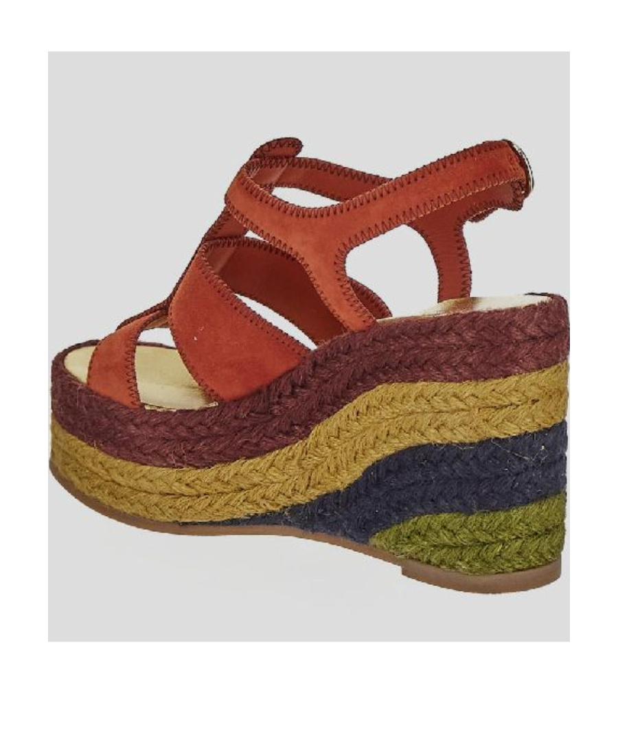 Ferragamo High Wedge-heel Espadrilles In Brown