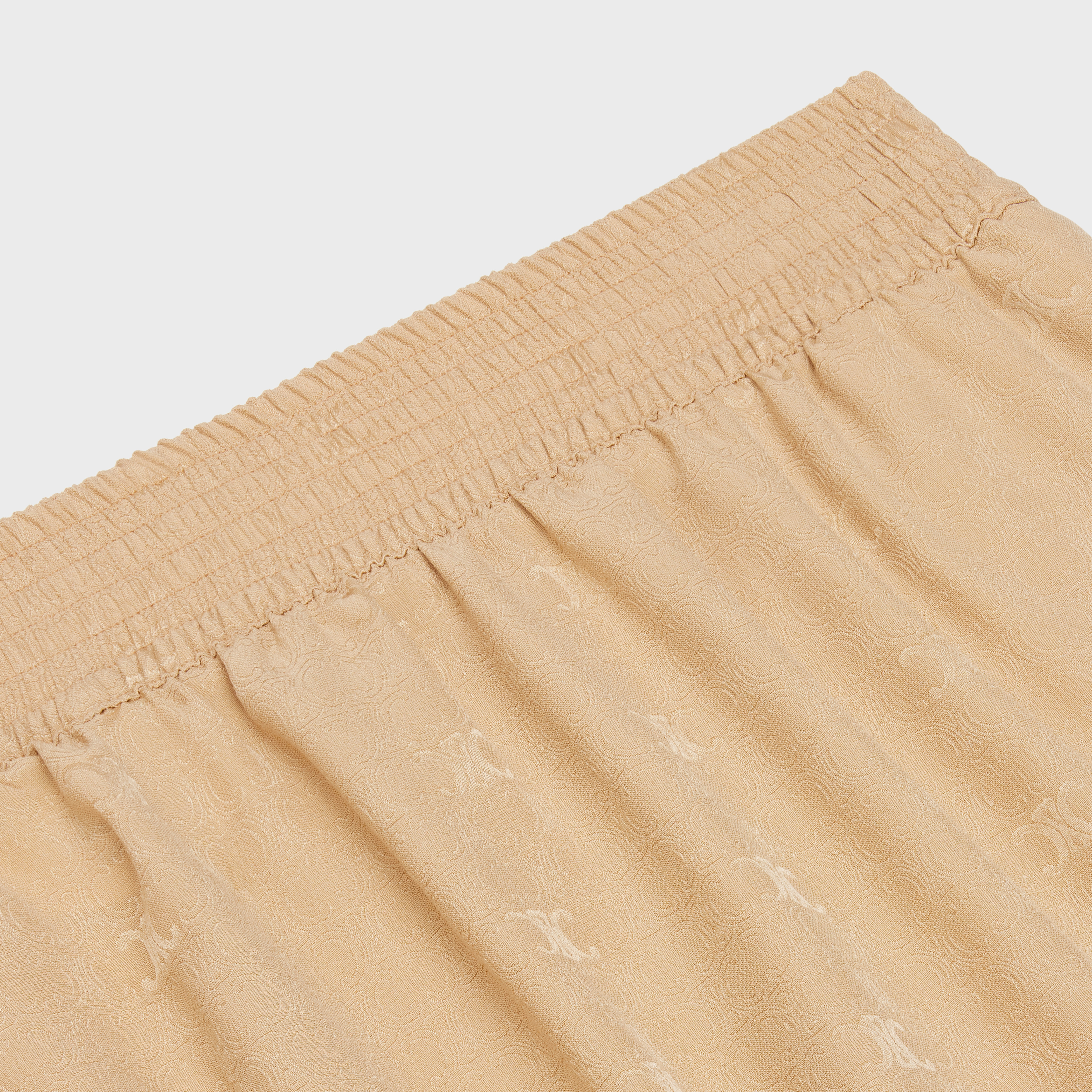 Celine Mulberry Silk Shorts In Nude