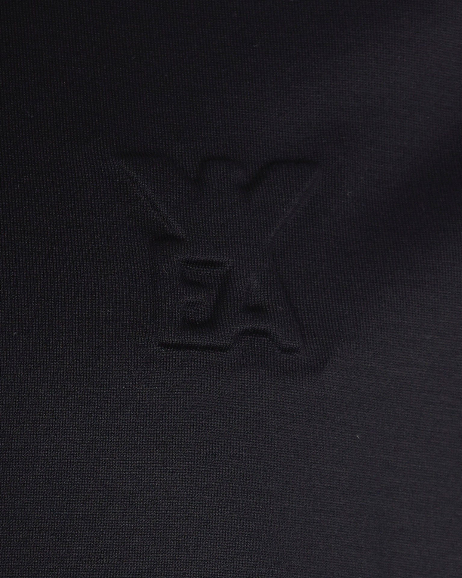 Emporio Armani Domed Logo Jersey T-shirt In Black