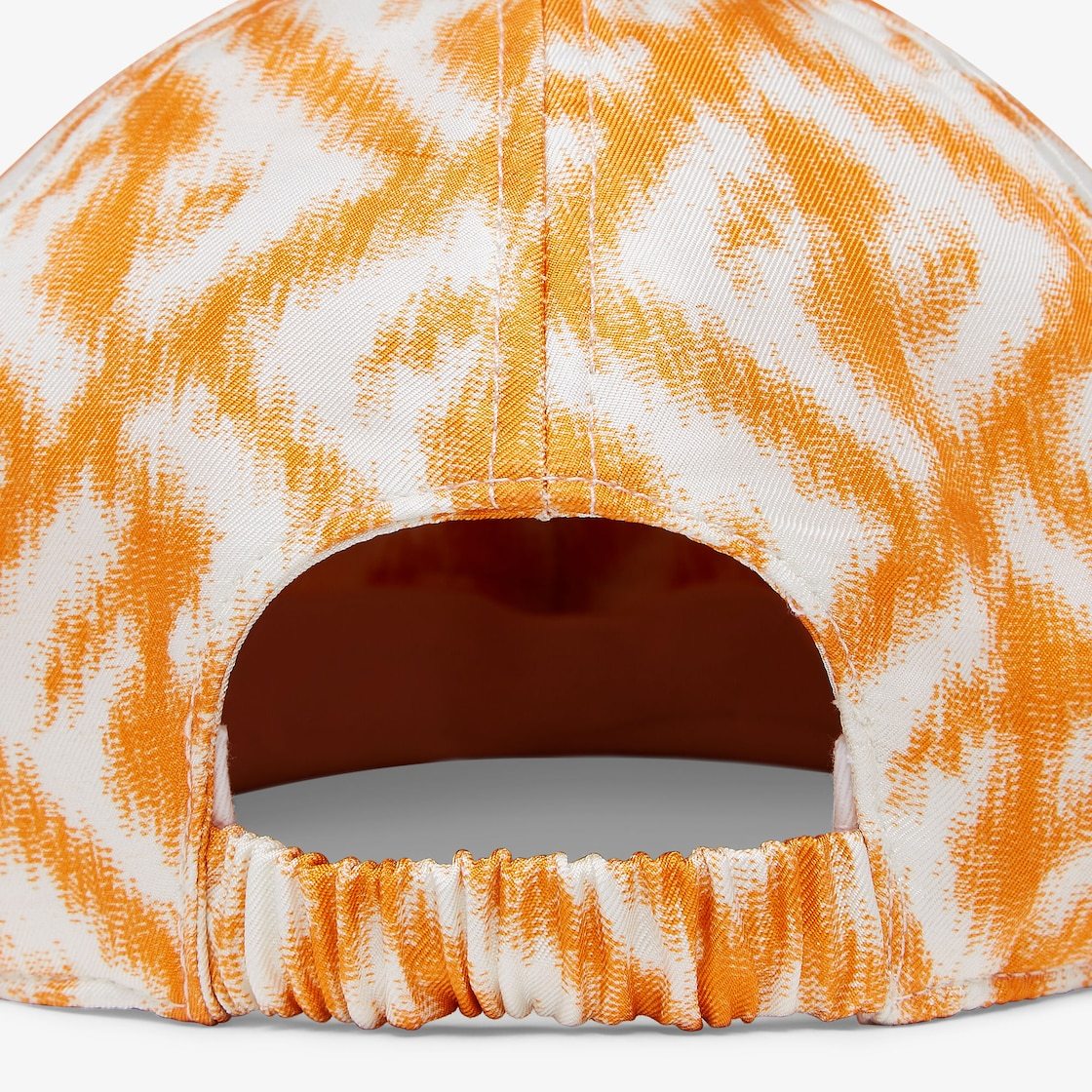 Fendi Silk Baseball Cap With Diagonal Ff Motif In Nude