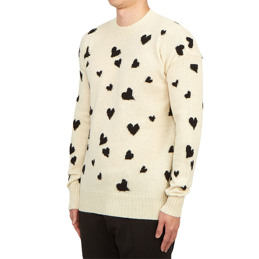 Marni Jacquard Wool Sweater In White