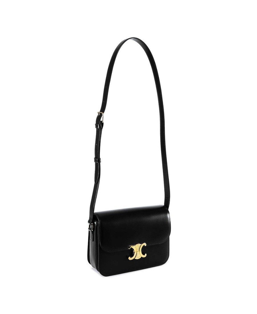 Celine Medium Triomphe Bag In Black