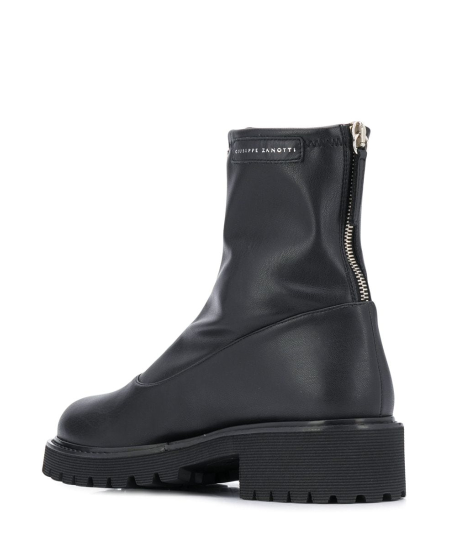 Giuseppe Zanotti Front Zipper And Ankle Boots In Black