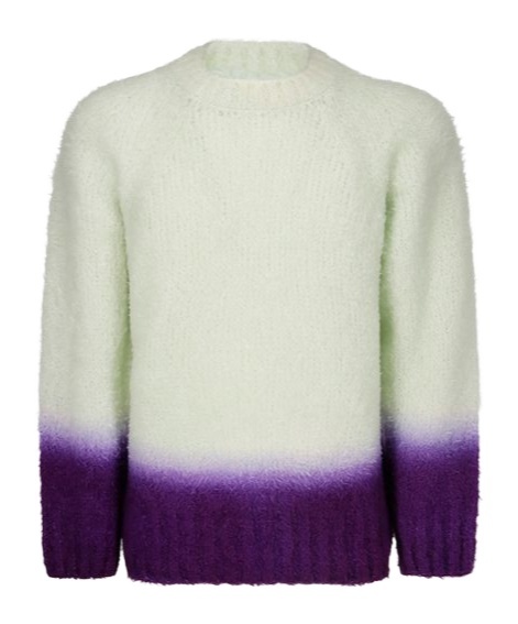 Sacai Gradation Knit Sweater In White