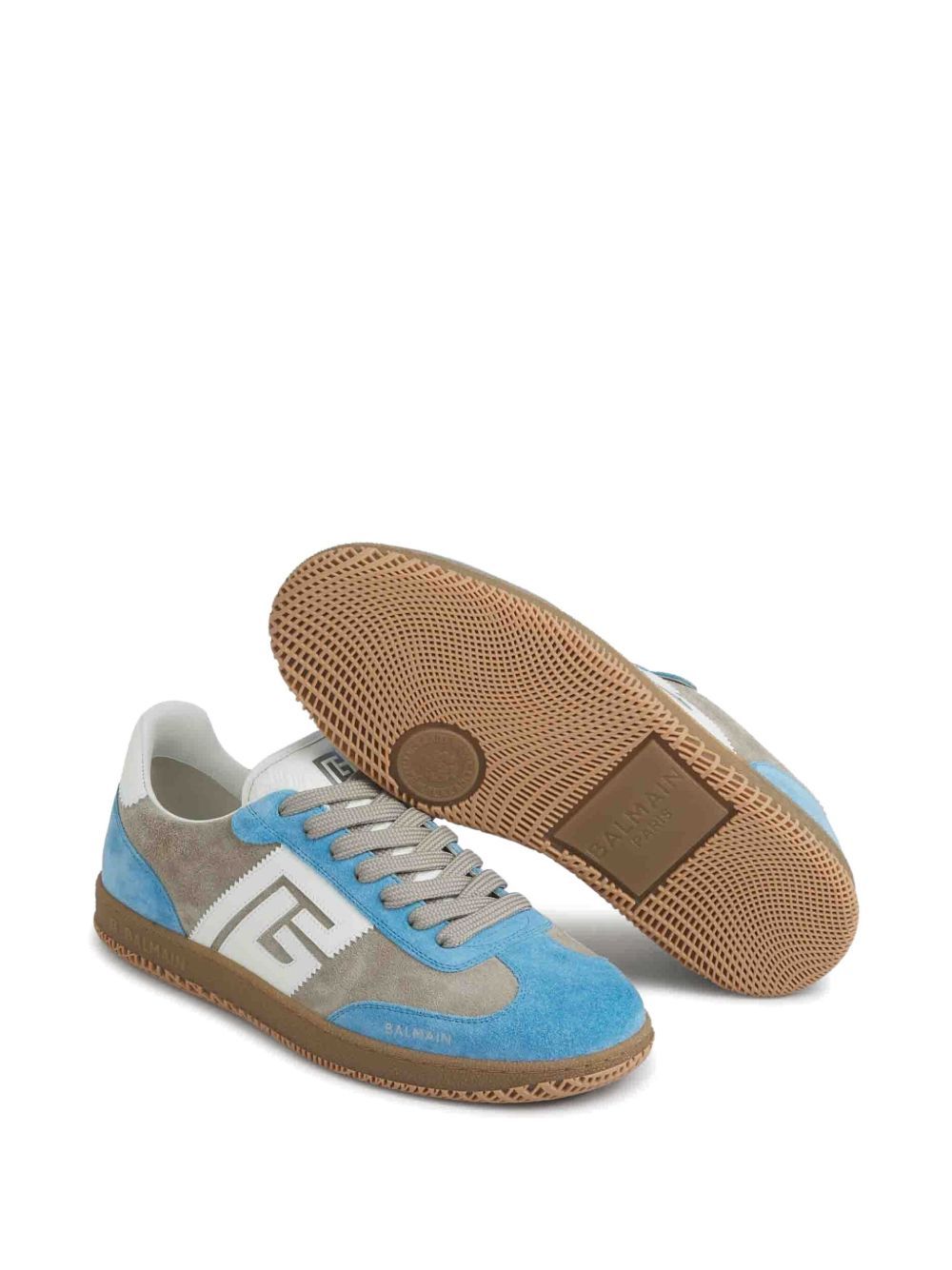 Balmain Lace-up Low-cut Casual Shoes In Multicolor