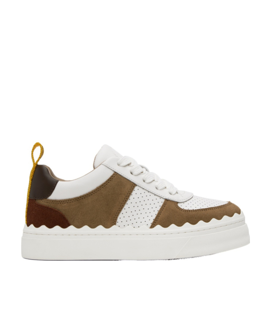 Shop Chloé Lauren Low-top Sneakers In White