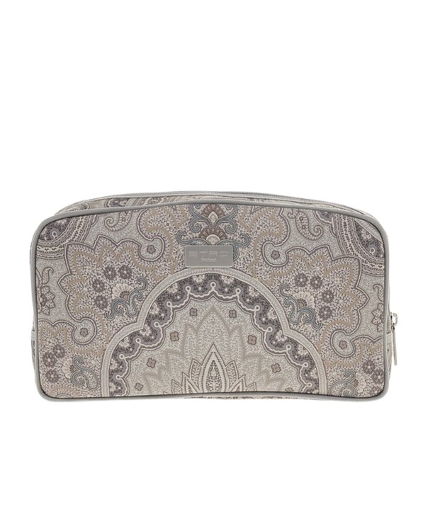 Etro Zipper Clutch In Gray